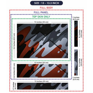 Camouflage Rust Grey 3D Laptop Skin - View 6