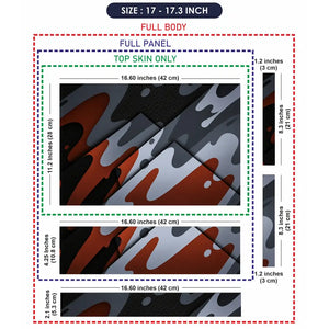 Camouflage Rust Grey 3D Laptop Skin - View 9