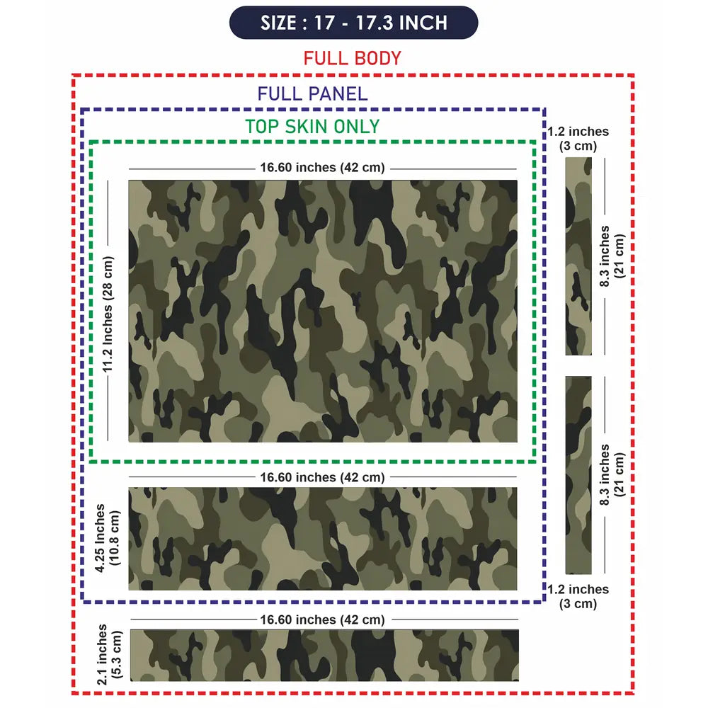 Camouflage Sage Green Woodland Laptop Skin - View 9