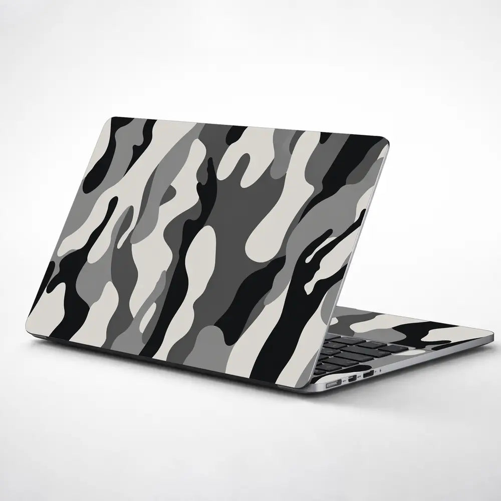 Camouflage Silver Urban Laptop Skin - View 1