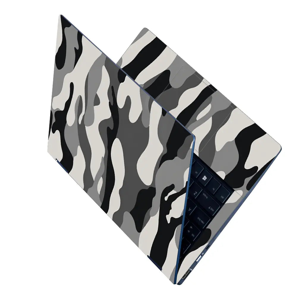 Camouflage Silver Urban Laptop Skin - View 2