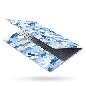 Camouflage Sky Blue Snow Laptop Skin - View 3