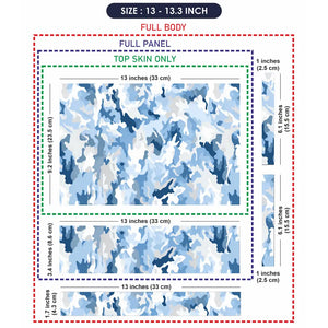 Camouflage Sky Blue Snow Laptop Skin - View 6
