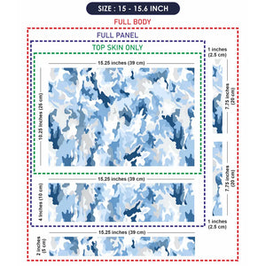 Camouflage Sky Blue Snow Laptop Skin - View 8