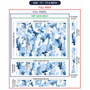 Camouflage Sky Blue Snow Laptop Skin - View 9