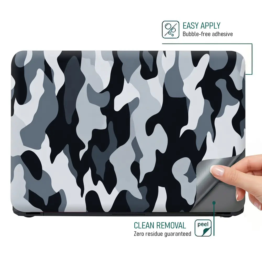Camouflage Snow Urban Laptop Skin - View 4