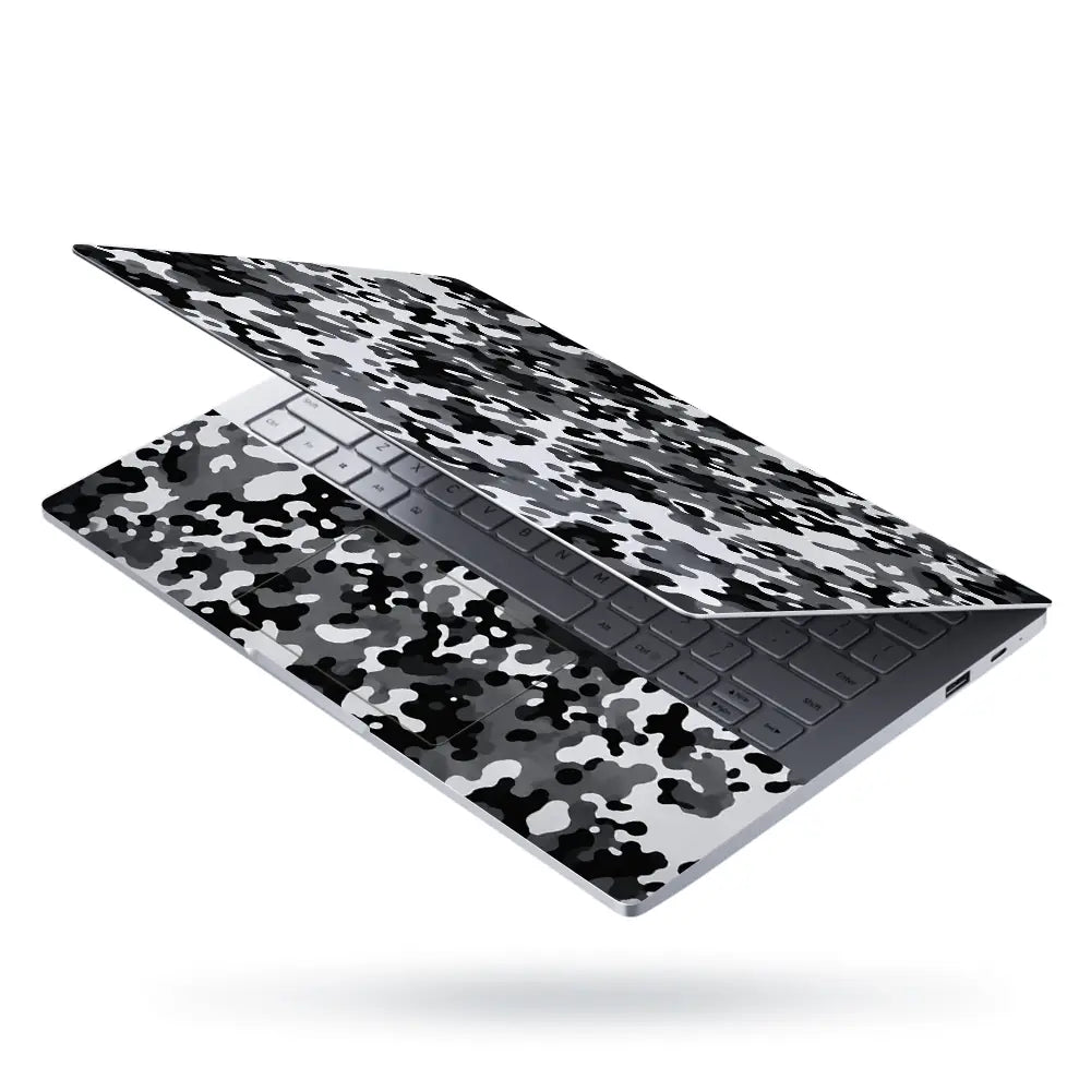 Camouflage Snowstorm Urban Laptop Skin - View 3