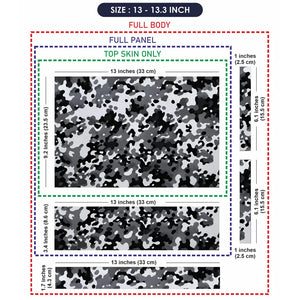 Camouflage Snowstorm Urban Laptop Skin - View 6