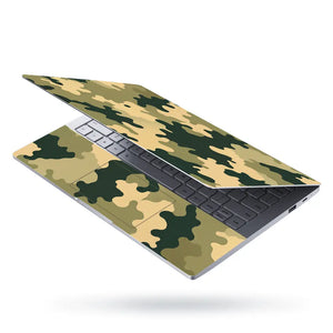 Camouflage Tan Green Field Laptop Skin - View 3