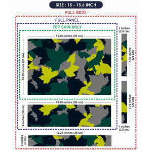 Camouflage Teal Lime Abstract Laptop Skin - View 8