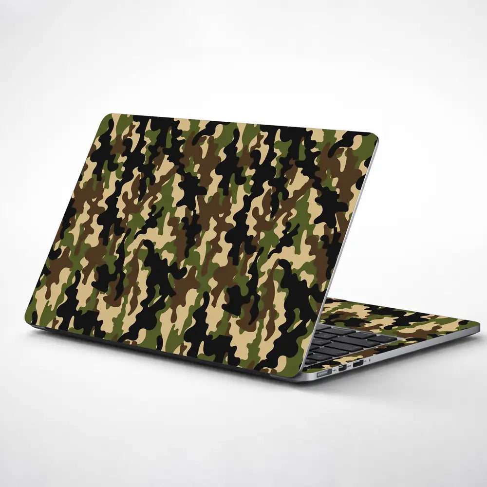 Camouflage Traditional Woodland Laptop Skin - View 1