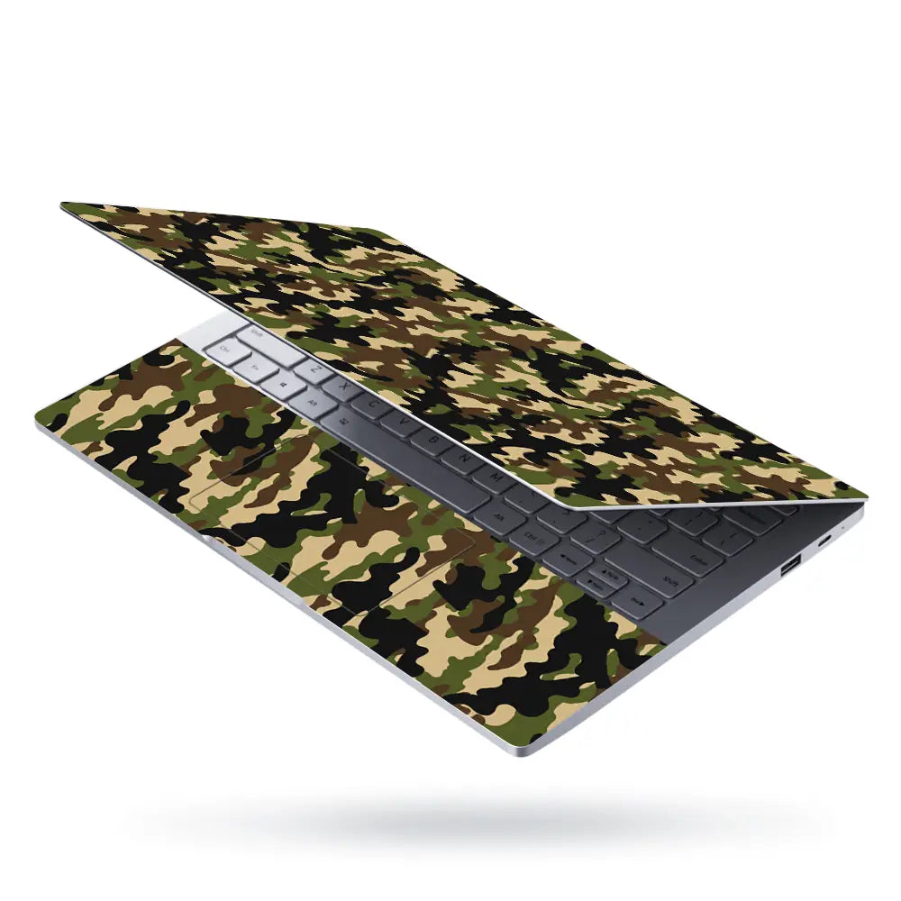 Camouflage Traditional Woodland Laptop Skin - View 3