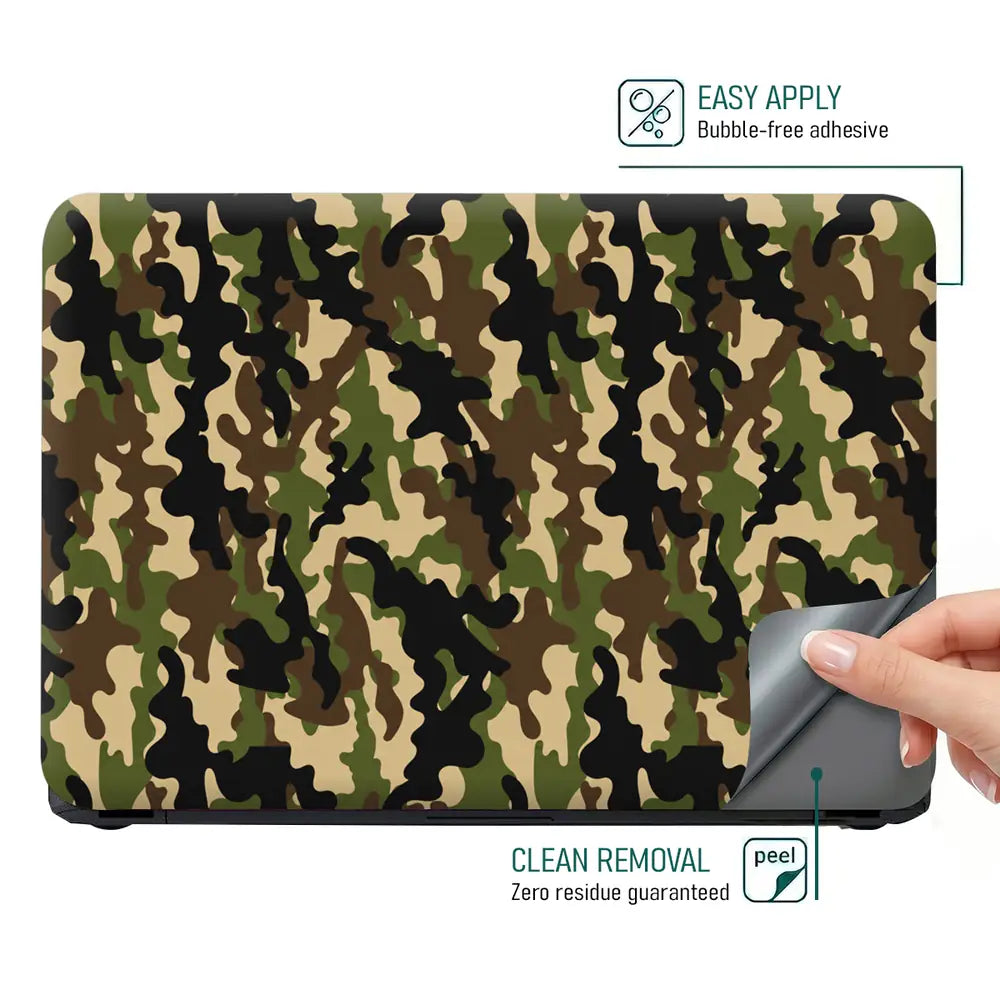 Camouflage Traditional Woodland Laptop Skin - View 4