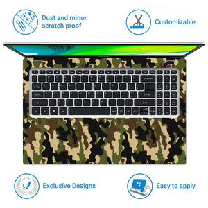 Camouflage Traditional Woodland Laptop Skin - View 5
