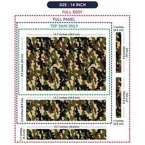Camouflage Traditional Woodland Laptop Skin - View 7