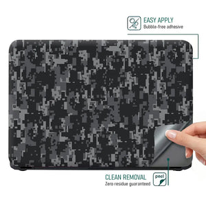 Camouflage Urban Grey Digital Laptop Skin - View 4