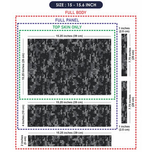 Camouflage Urban Grey Digital Laptop Skin - View 8