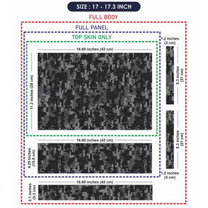 Camouflage Urban Grey Digital Laptop Skin - View 9