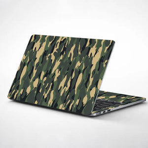 Camouflage Vertical Woodland Laptop Skin - View 1