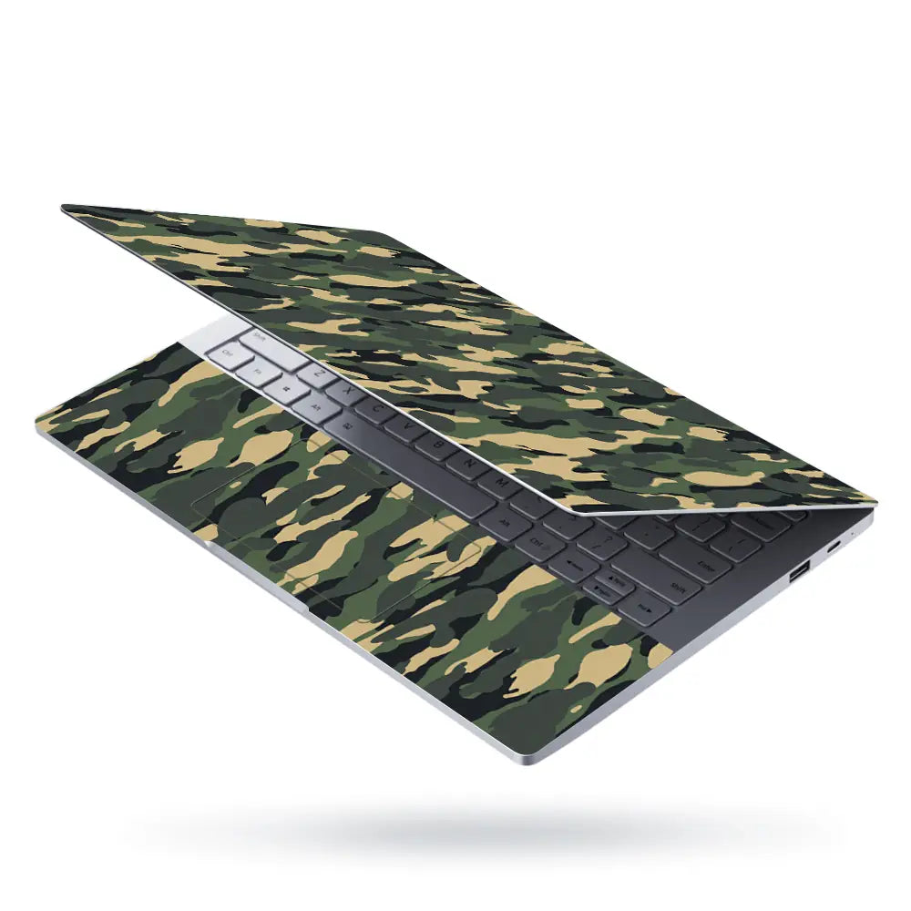 Camouflage Vertical Woodland Laptop Skin - View 3
