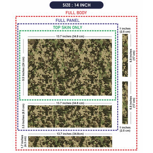 Camouflage Woodland Digital Pixel Laptop Skin - View 7