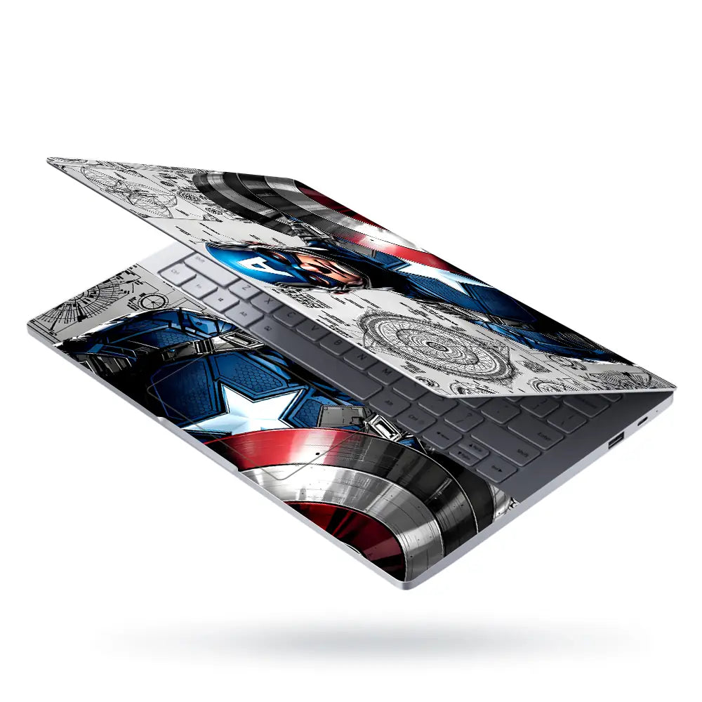 Captain America Comic Pop Art Shield Laptop Skin - View 3