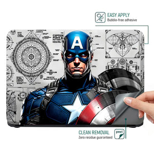 Captain America Comic Pop Art Shield Laptop Skin - View 4