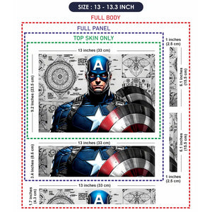 Captain America Comic Pop Art Shield Laptop Skin - View 6