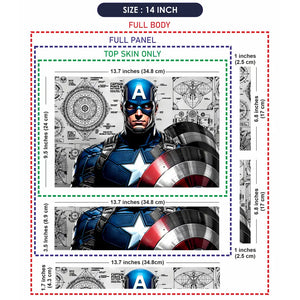 Captain America Comic Pop Art Shield Laptop Skin - View 7