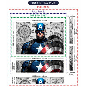 Captain America Comic Pop Art Shield Laptop Skin - View 9
