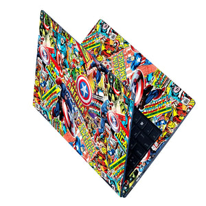 Captain America Marvel Mix Laptop Skin - View 2