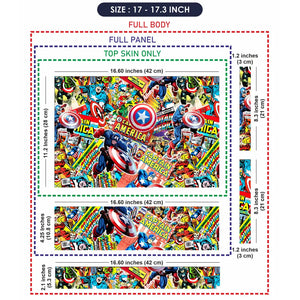 Captain America Marvel Mix Laptop Skin - View 9