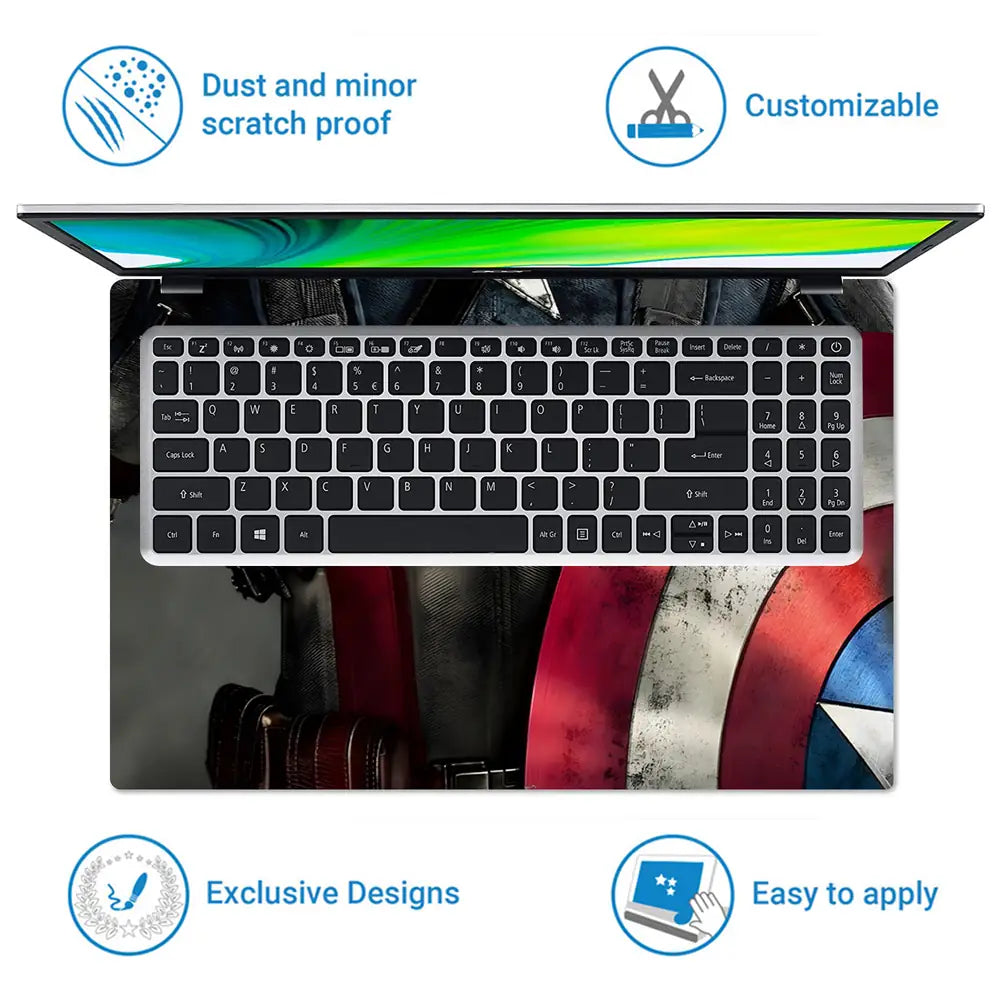Captain Half View Laptop Skin - View 5