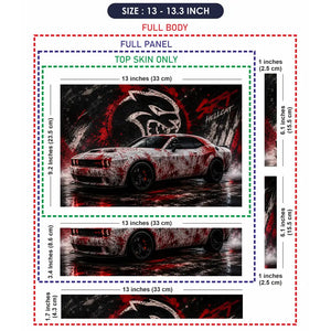 Cars Dodge Challenger Hellcat Blood Laptop Skin - View 6