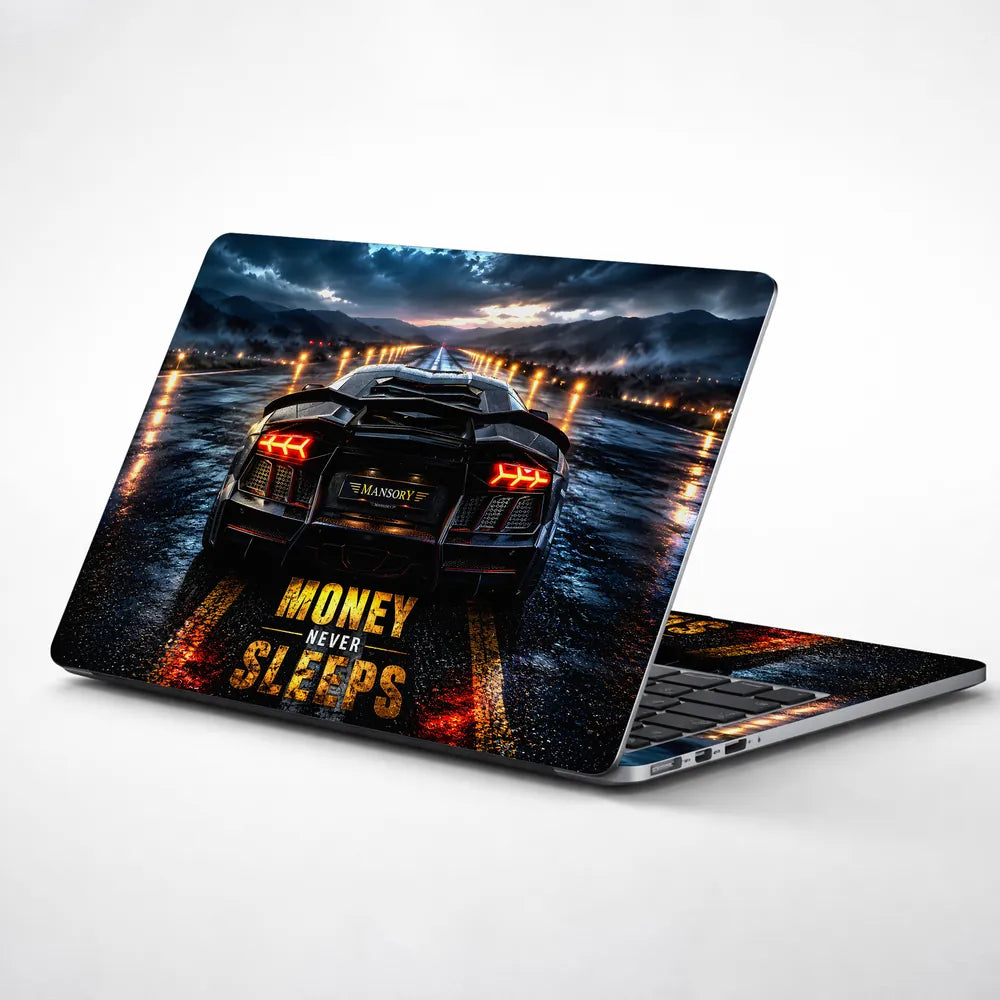 Cars Lamborghini Mansory Money Never Sleeps Laptop Skin - View 1