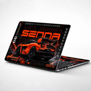 Cars McLaren Senna Orange Rear Lightning Laptop Skin - View 1