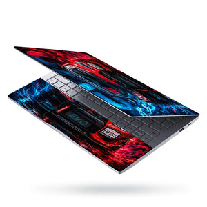 Cars Mitsubishi Evo Lancer Red Fire Ice Laptop Skin - View 3