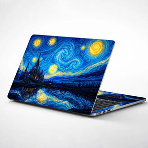 Castle Lake Starry Swirls Laptop Skin - View 1