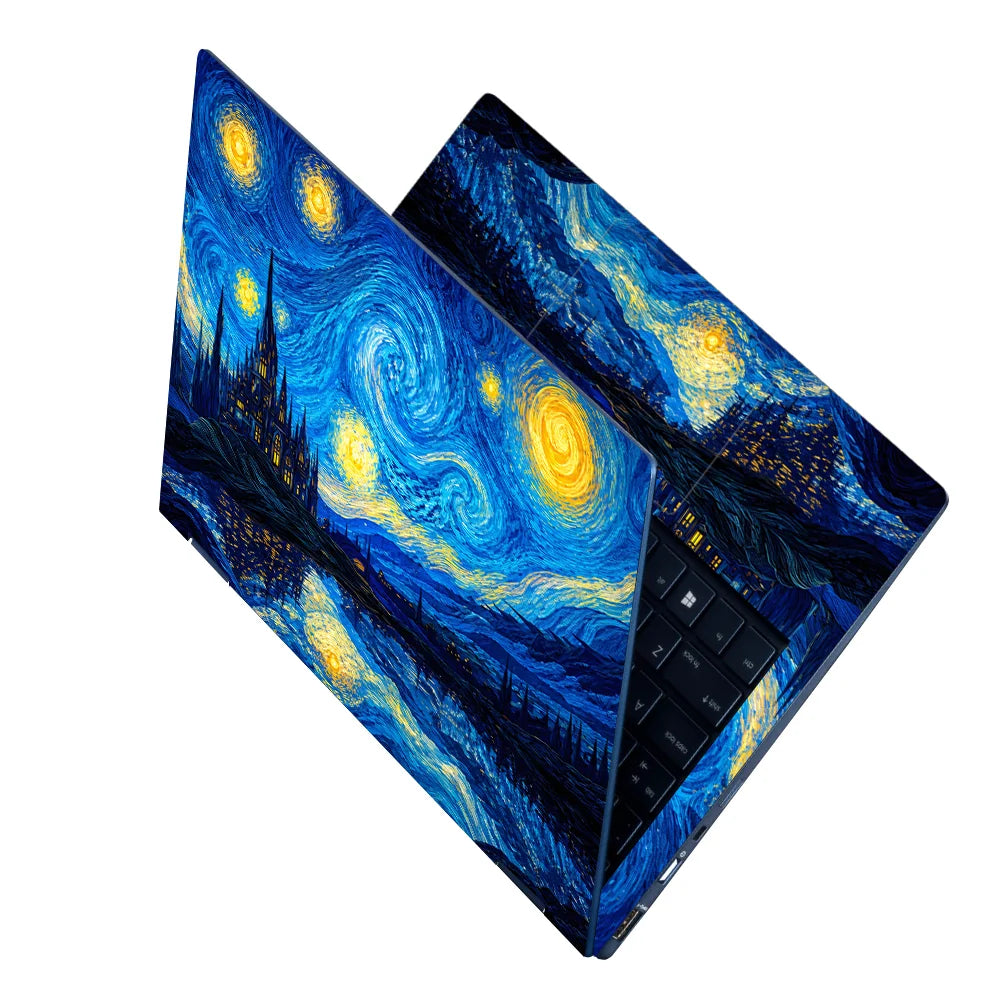 Castle Lake Starry Swirls Laptop Skin - View 2