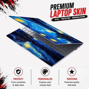 Castle Lake Starry Swirls Laptop Skin - View 3