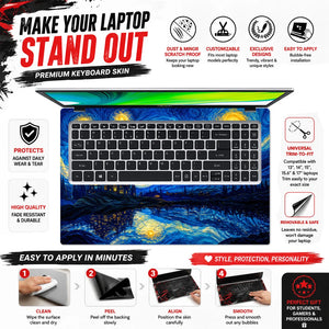 Castle Lake Starry Swirls Laptop Skin - View 5