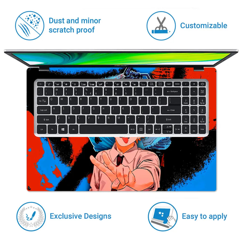 Chainsaw Man Anime Design Laptop Skin - View 5