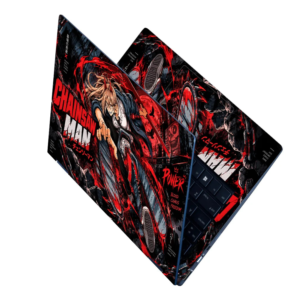 Chainsaw Man Power Blood Devil Laptop Skin - View 2