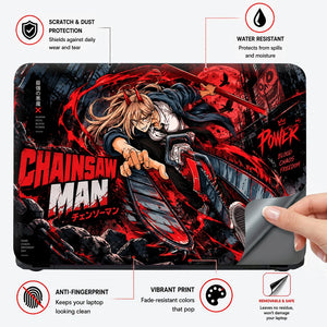Chainsaw Man Power Blood Devil Laptop Skin - View 4