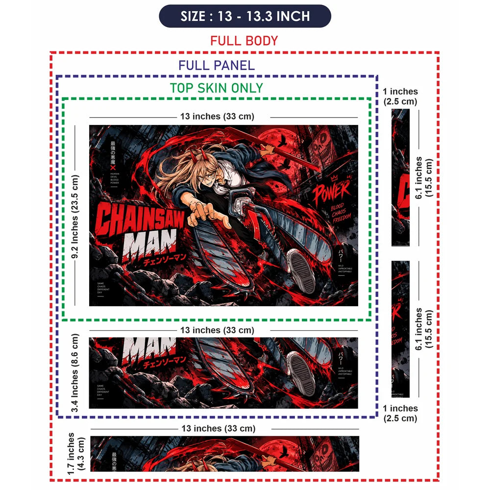 Chainsaw Man Power Blood Devil Laptop Skin - View 6