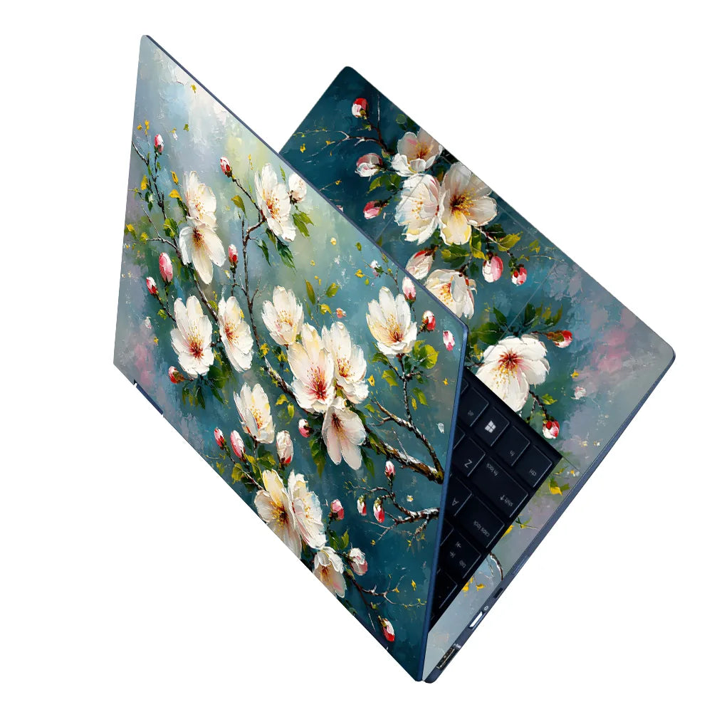 Cherry Blossom Oil Painting Laptop Skin - View 2