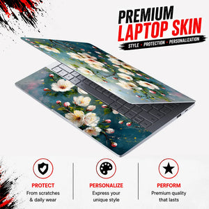 Cherry Blossom Oil Painting Laptop Skin - View 3