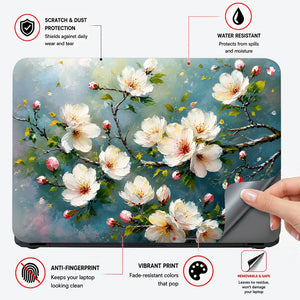 Cherry Blossom Oil Painting Laptop Skin - View 4