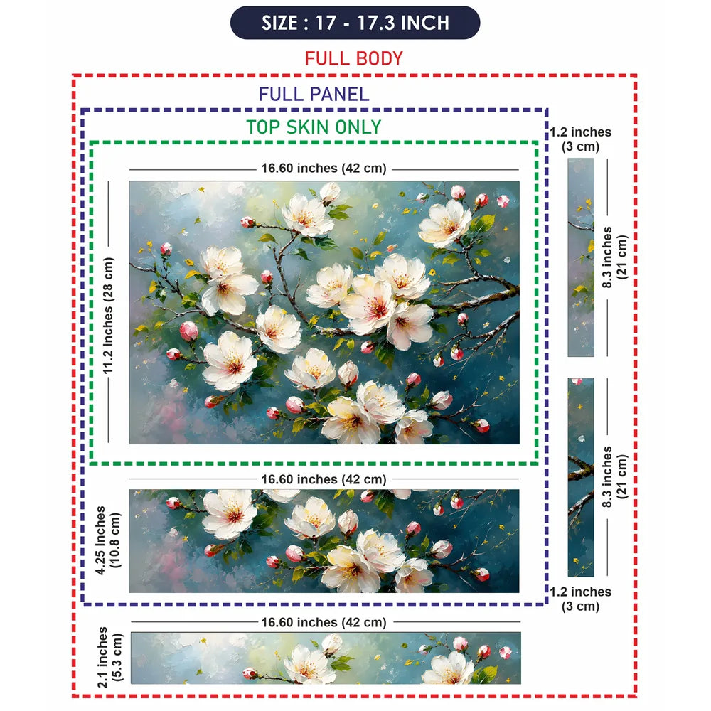 Cherry Blossom Oil Painting Laptop Skin - View 9