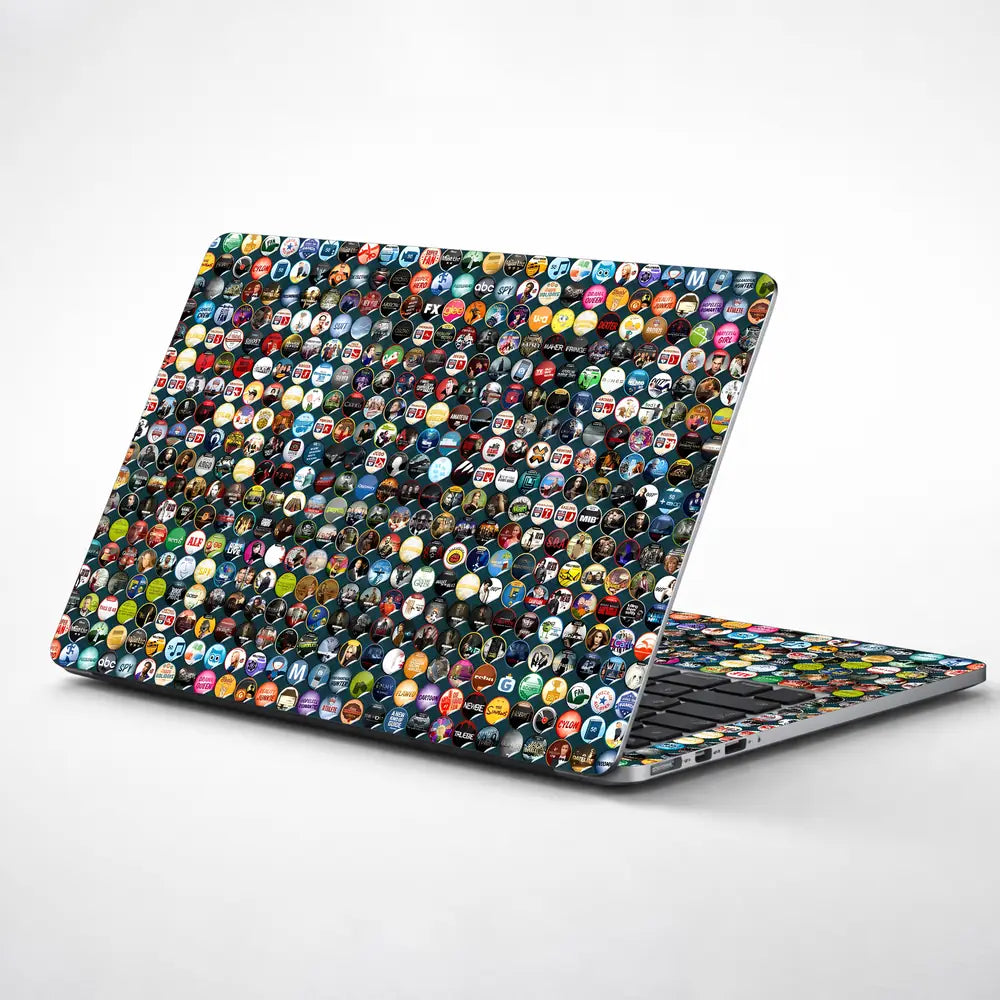 Circle Avengers Sticker Bomb Laptop Skin - View 1